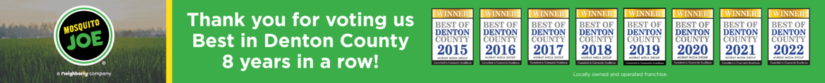 Thank you for voting us Best in Denton County for 8 years in a row! 